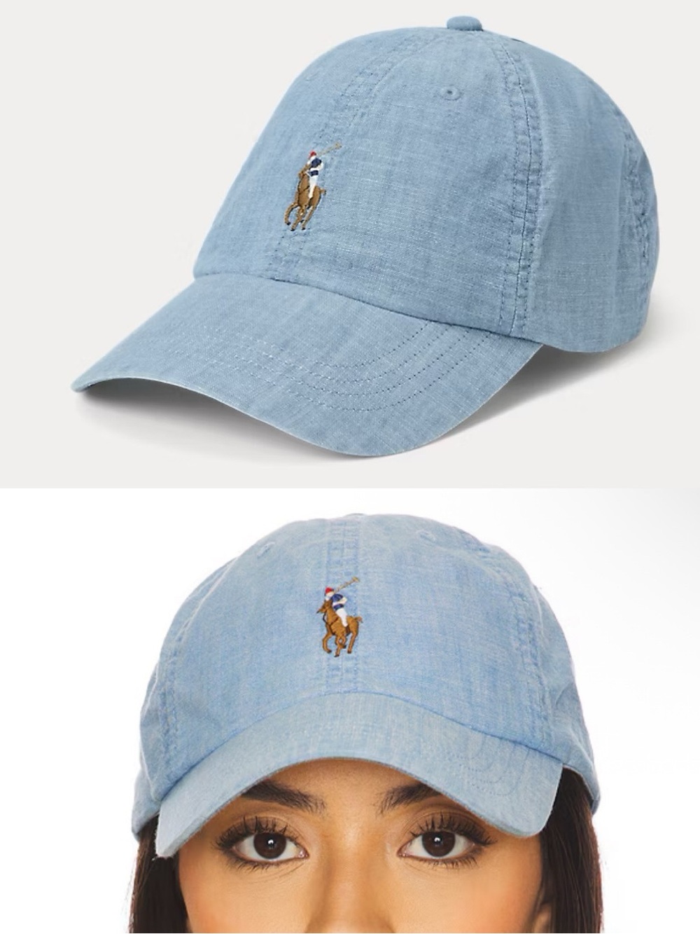 Polo by Ralph Lauren Cotton Twill Ball Cap in Chambray NWOT NEW WITHOUT TAGS